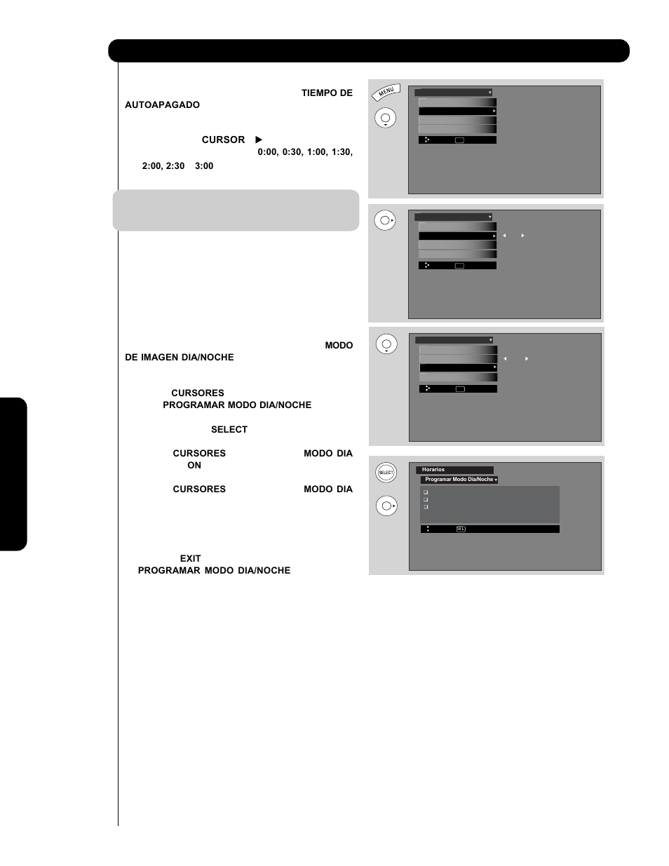 Horarios | Hitachi P60X901 User Manual | Page 156 / 192