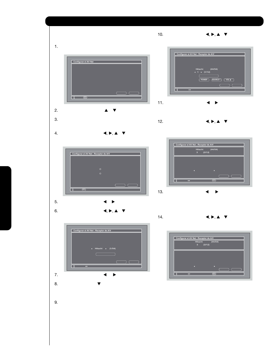 Configurar | Hitachi P60X901 User Manual | Page 160 / 192