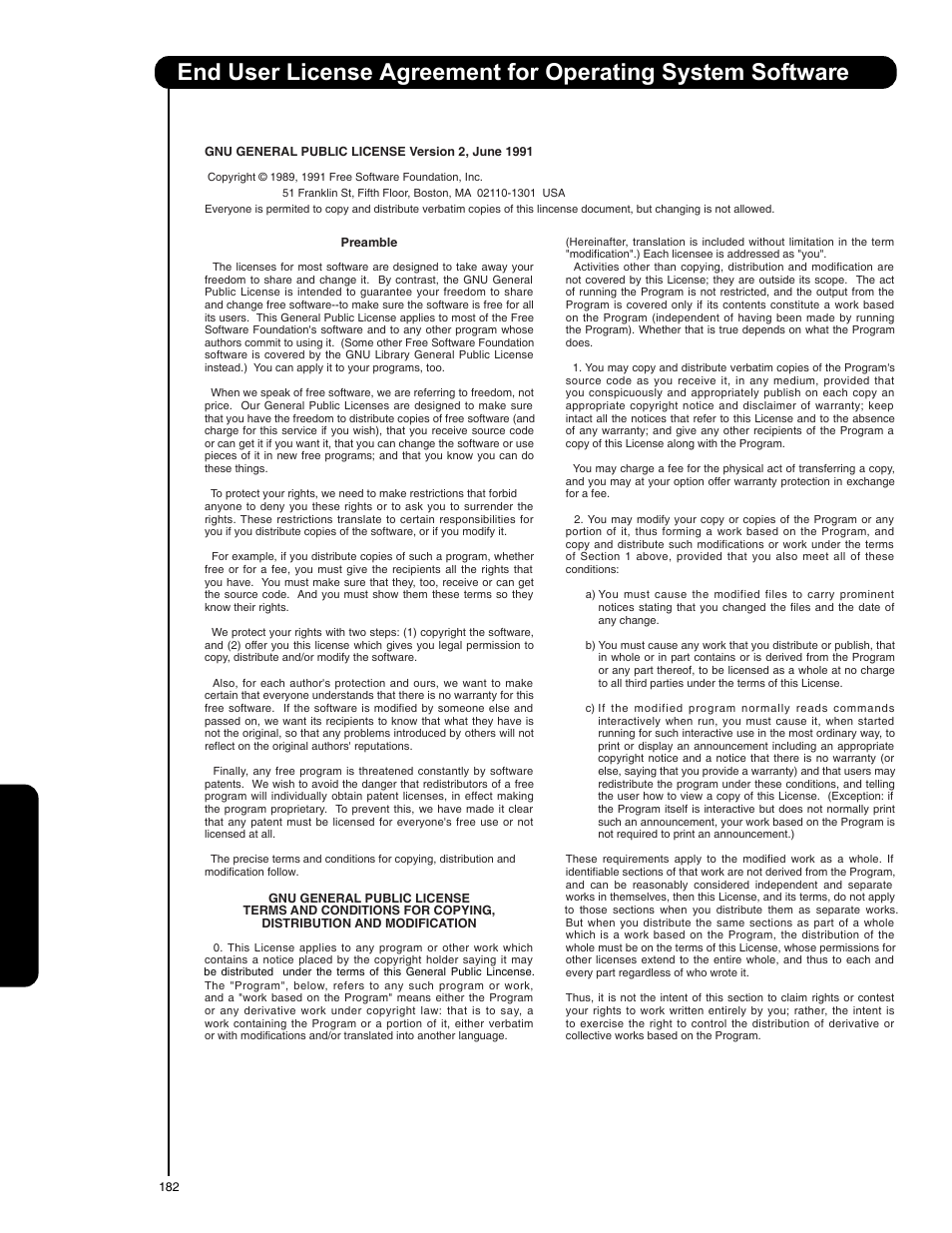 License agreements | Hitachi P60X901 User Manual | Page 182 / 192