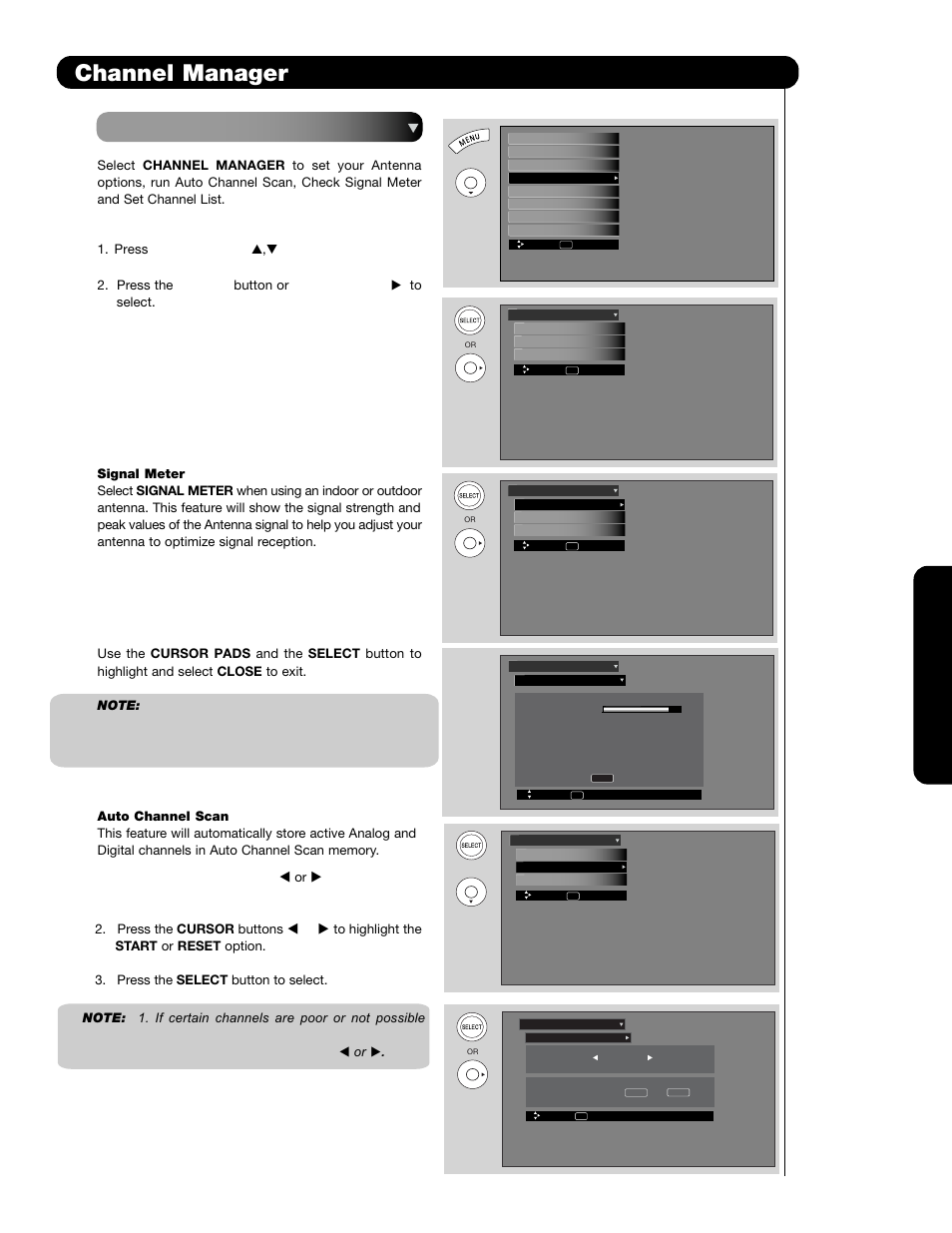 Channel manager | Hitachi P60X901 User Manual | Page 57 / 192
