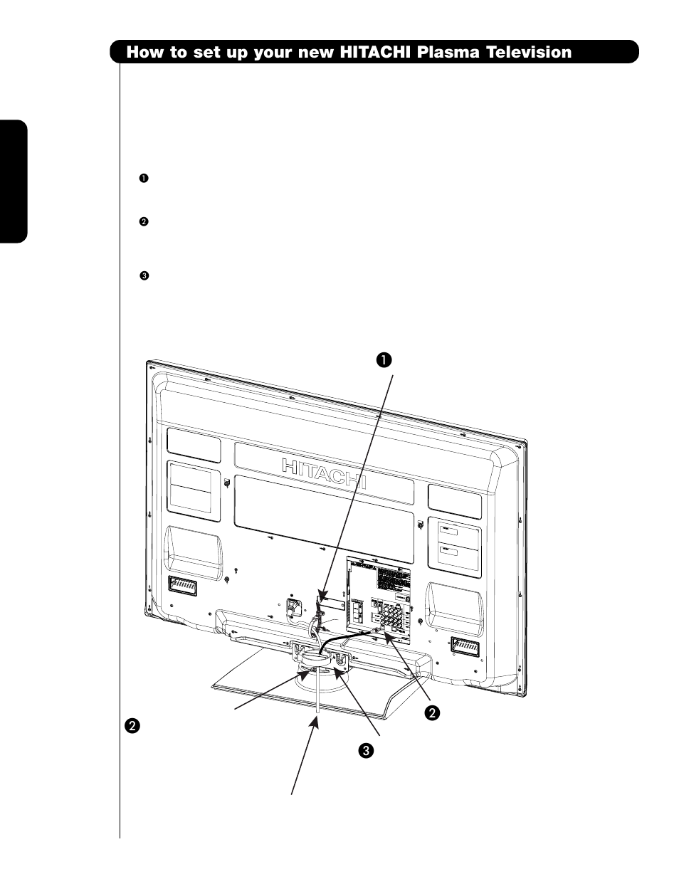 How to set up your new hitachi plasma television | Hitachi P60X901 User Manual | Page 6 / 192