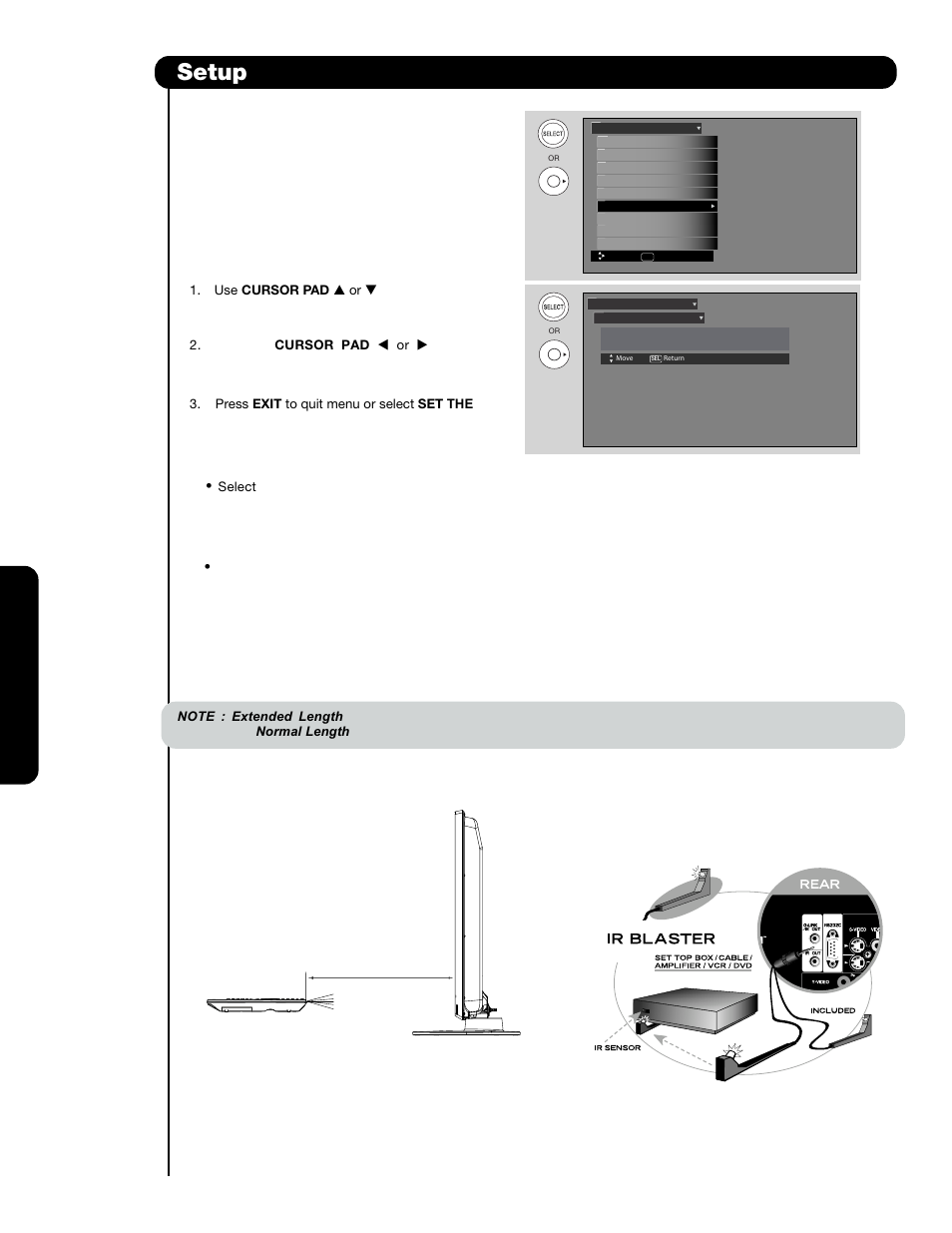 Setup | Hitachi P60X901 User Manual | Page 78 / 192