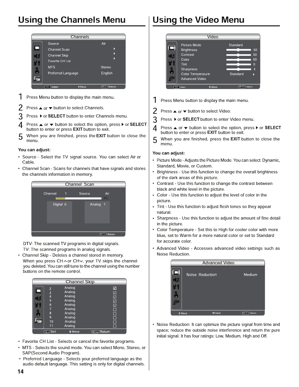 Hitachi LE40H405 User Manual | Page 14 / 29