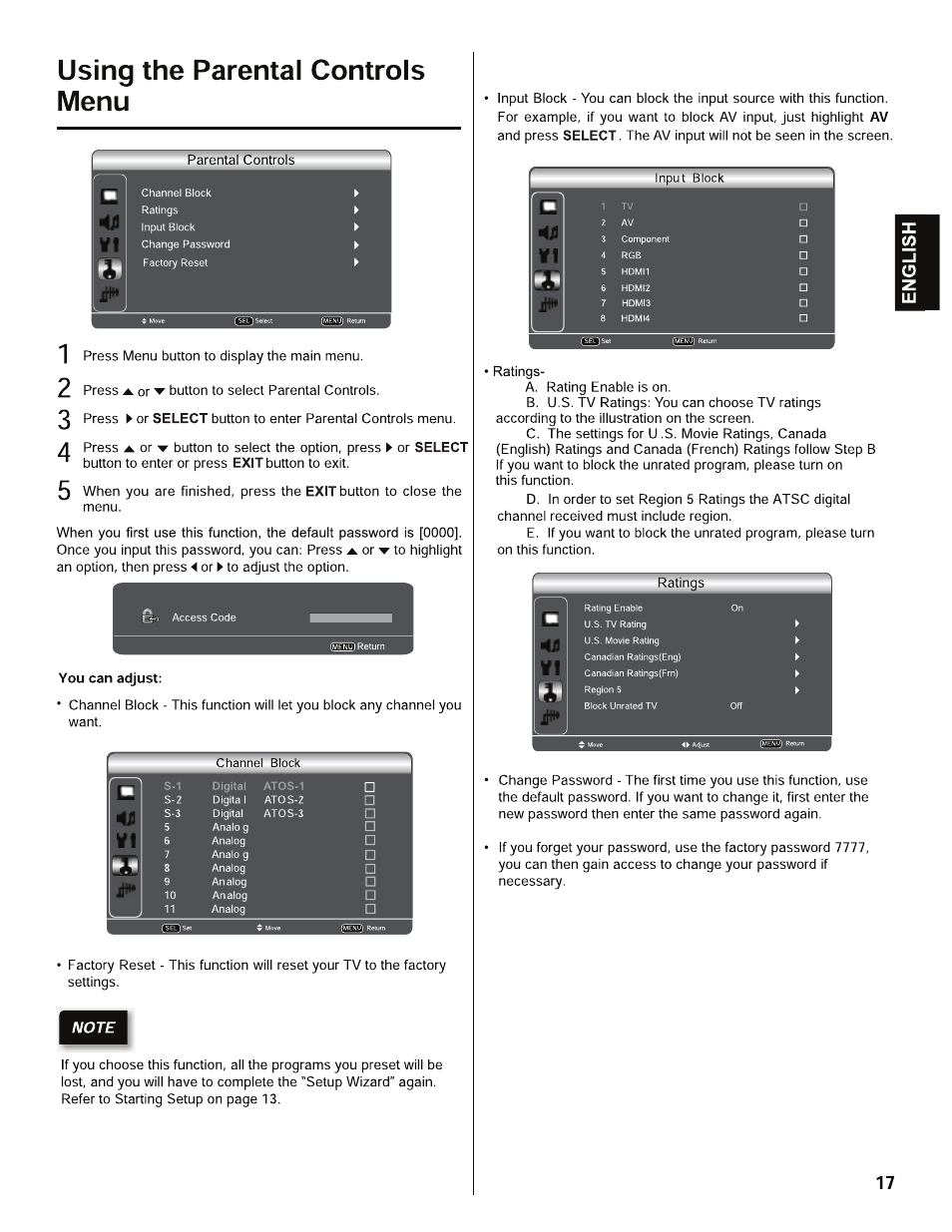 Hitachi LE40H405 User Manual | Page 17 / 29