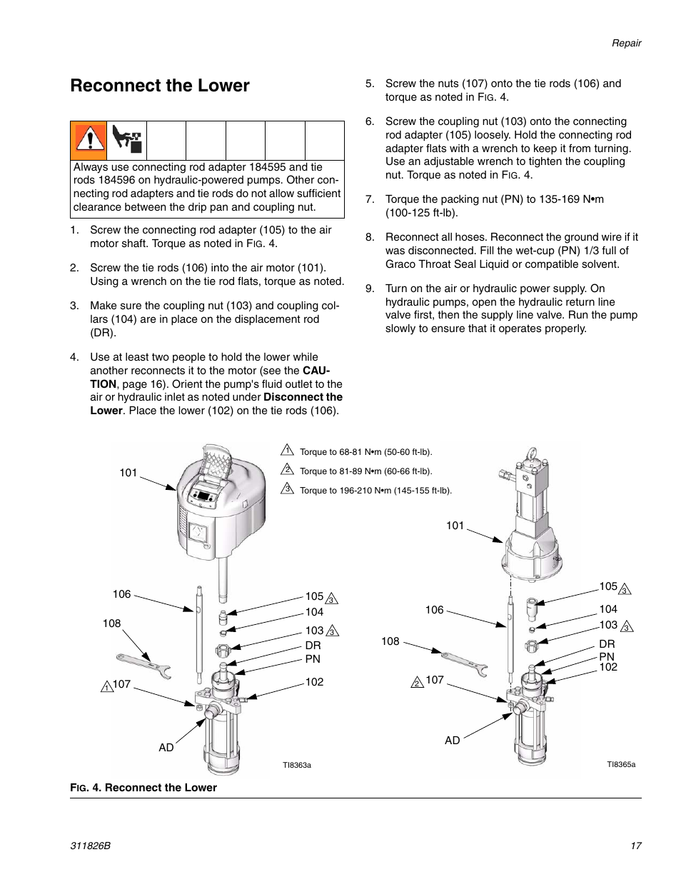 Reconnect the lower | Hitachi 1800 User Manual | Page 17 / 28