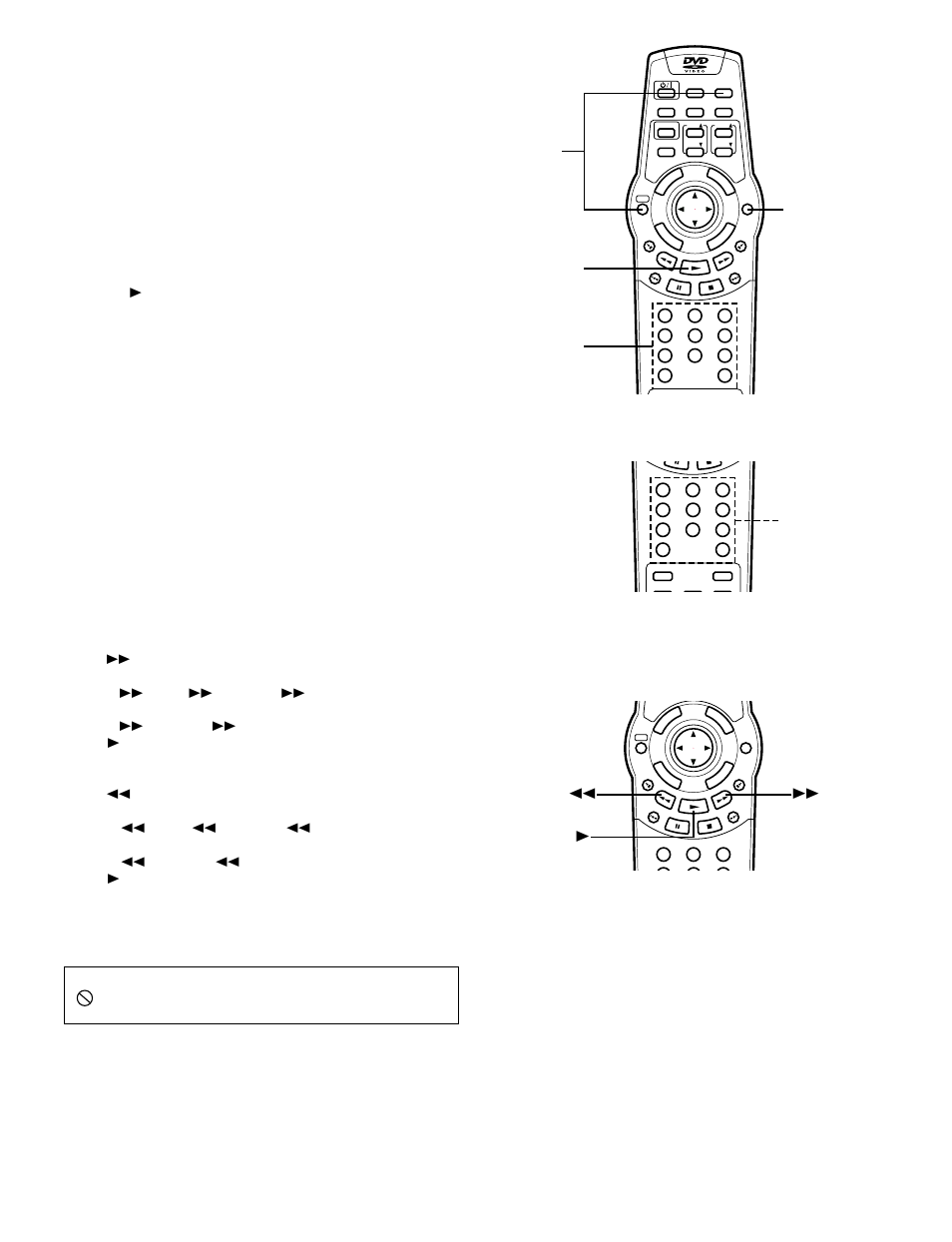 Time search [video cd] [cd, Track search [video cd] [cd, Fast playback | Shift search mode 1 2 3 clear, A(play) d (reverse) c (forward), Number buttons | Hitachi DV-S522U User Manual | Page 24 / 41