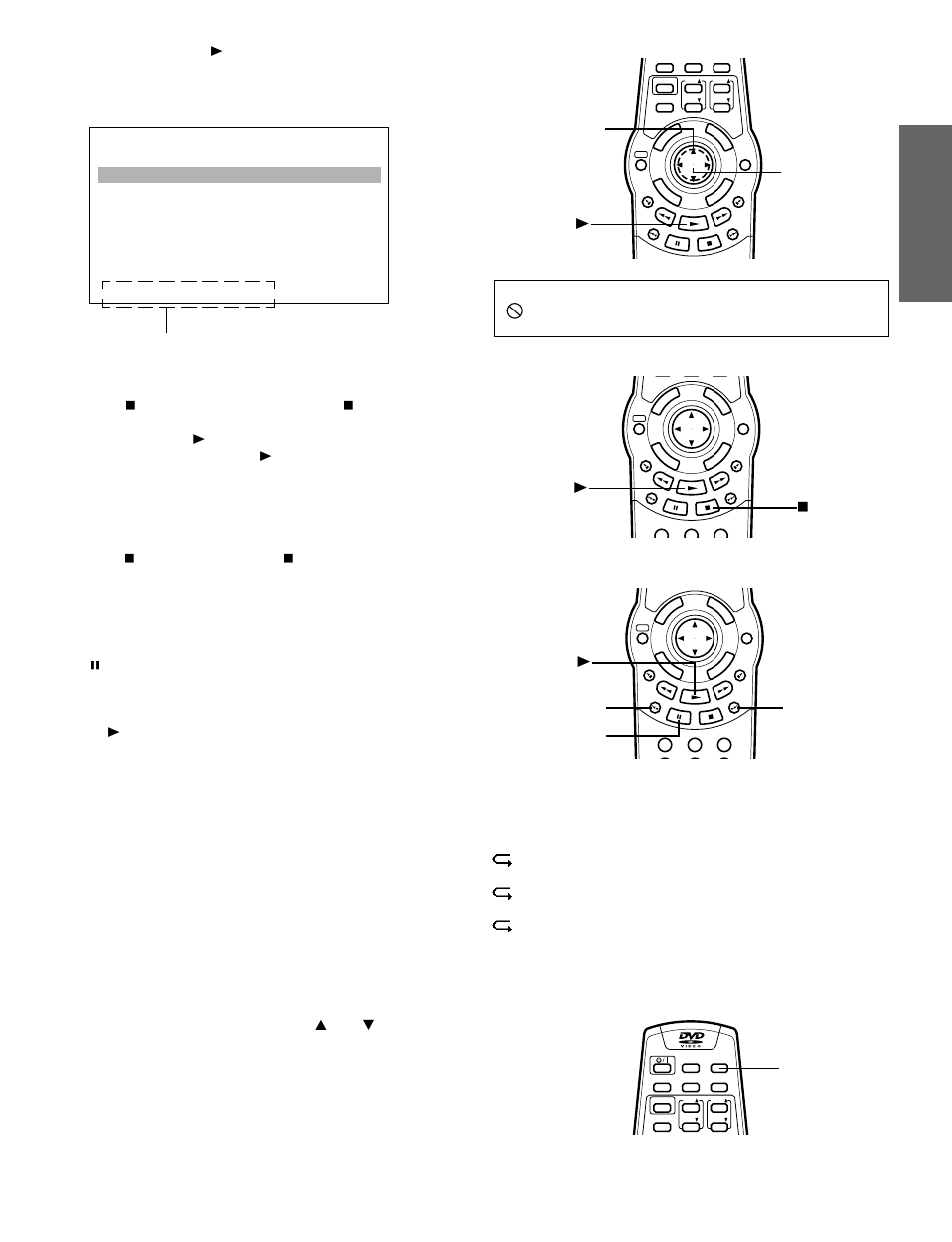 English, Stopping playback, Pause | File skip, Repeat playback, 45 a (play), A(play) n (stop), Repeat, A(play) pause/step prev/– tune next/tune | Hitachi DV-S522U User Manual | Page 31 / 41