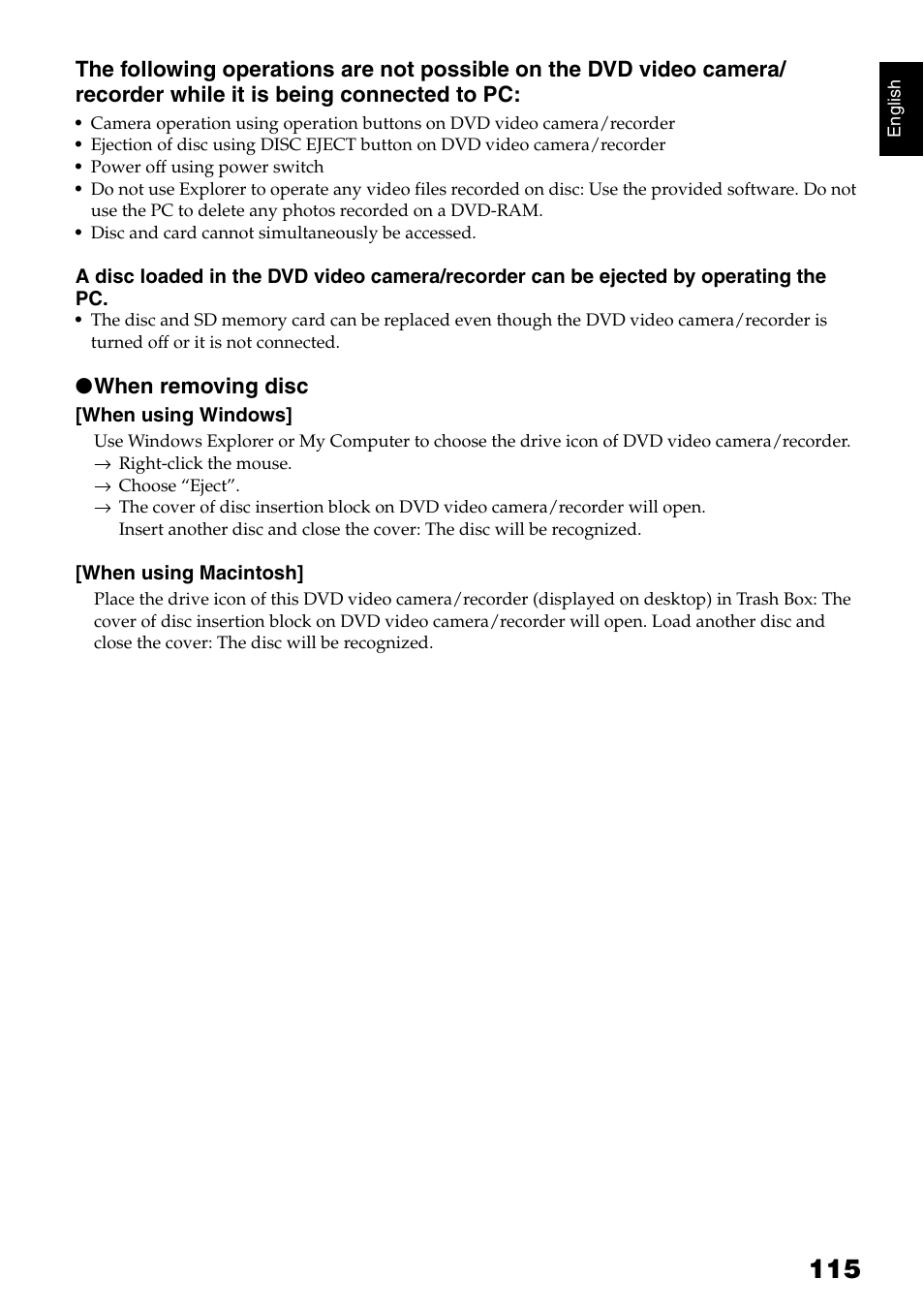 Hitachi DZ-GX5020A User Manual | Page 115 / 158