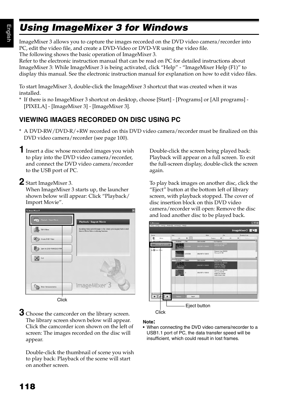 Using imagemixer 3 for windows | Hitachi DZ-GX5020A User Manual | Page 118 / 158