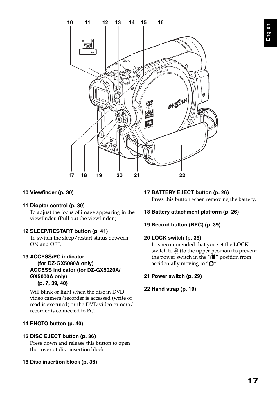 Hitachi DZ-GX5020A User Manual | Page 17 / 158