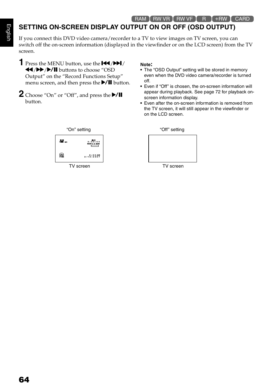 Hitachi DZ-GX5020A User Manual | Page 64 / 158