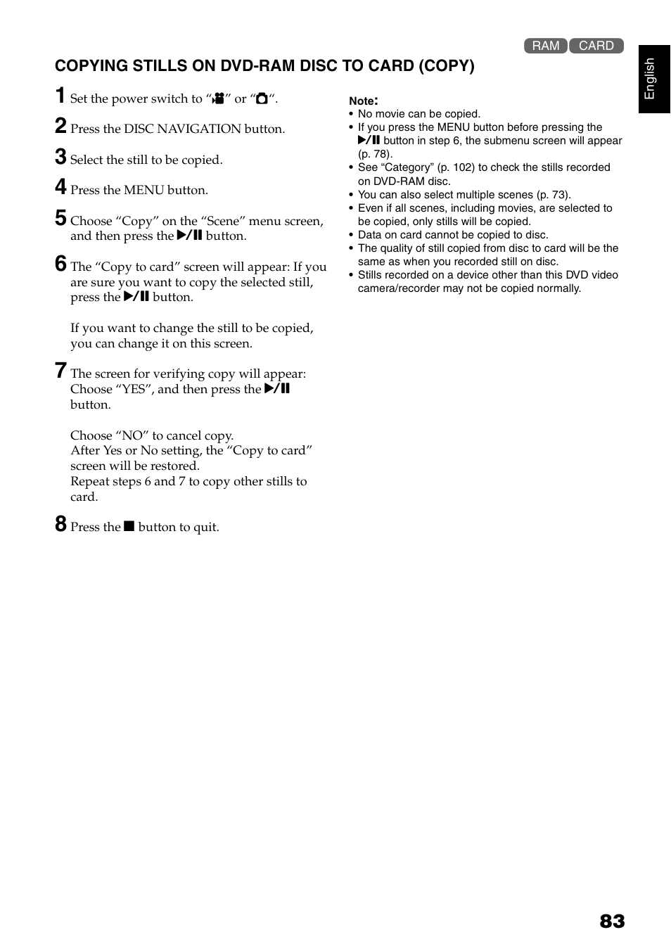 Hitachi DZ-GX5020A User Manual | Page 83 / 158