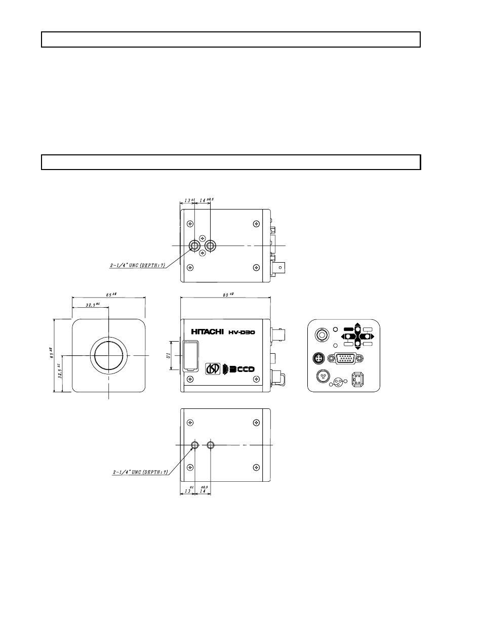 Major accessories, Dimensions | Hitachi HV-D30 User Manual | Page 65 / 65
