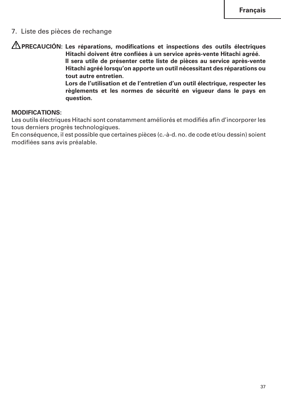 Hitachi CR 13VA User Manual | Page 37 / 60