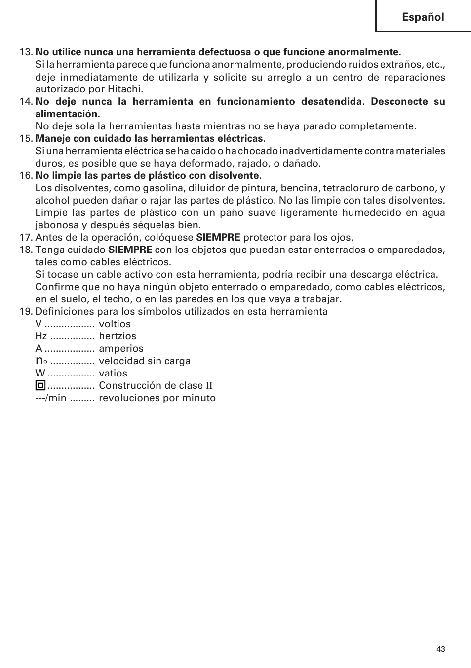 Hitachi CR 13VA User Manual | Page 43 / 60