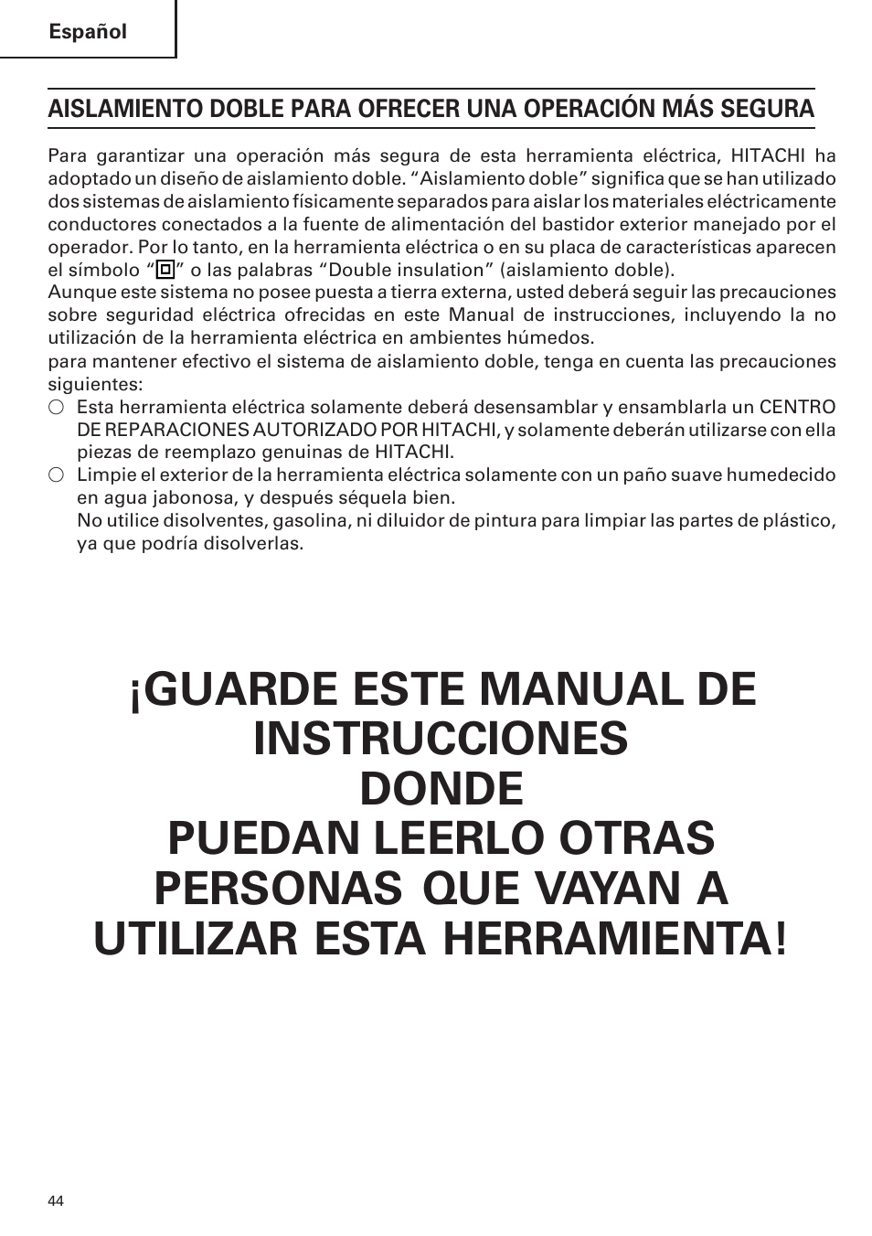 Hitachi CR 13VA User Manual | Page 44 / 60