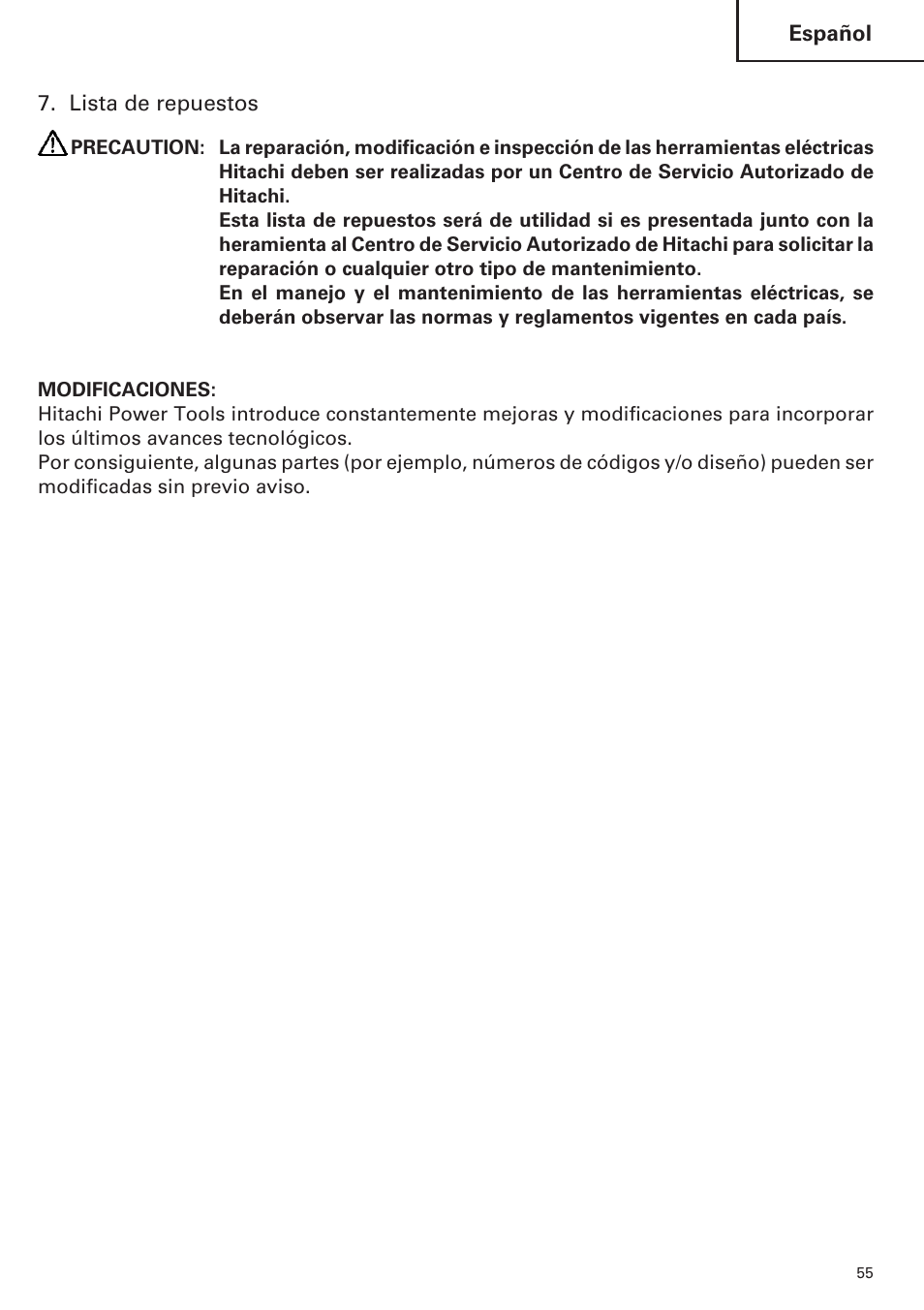 Hitachi CR 13VA User Manual | Page 55 / 60