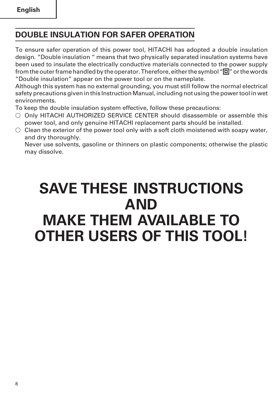 Hitachi CR 13VA User Manual | Page 8 / 60