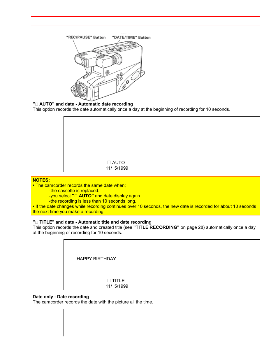 Hitachi VM7500LA User Manual | Page 29 / 59
