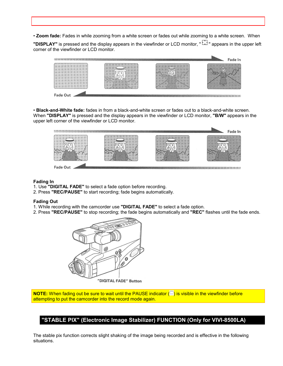 Hitachi VM7500LA User Manual | Page 40 / 59