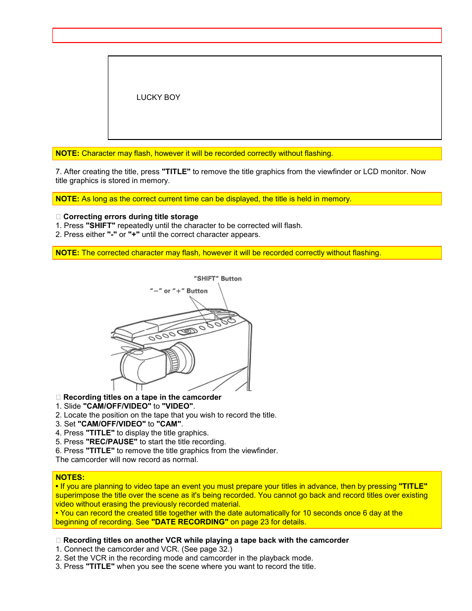 Hitachi VM7500LA User Manual | Page 44 / 59