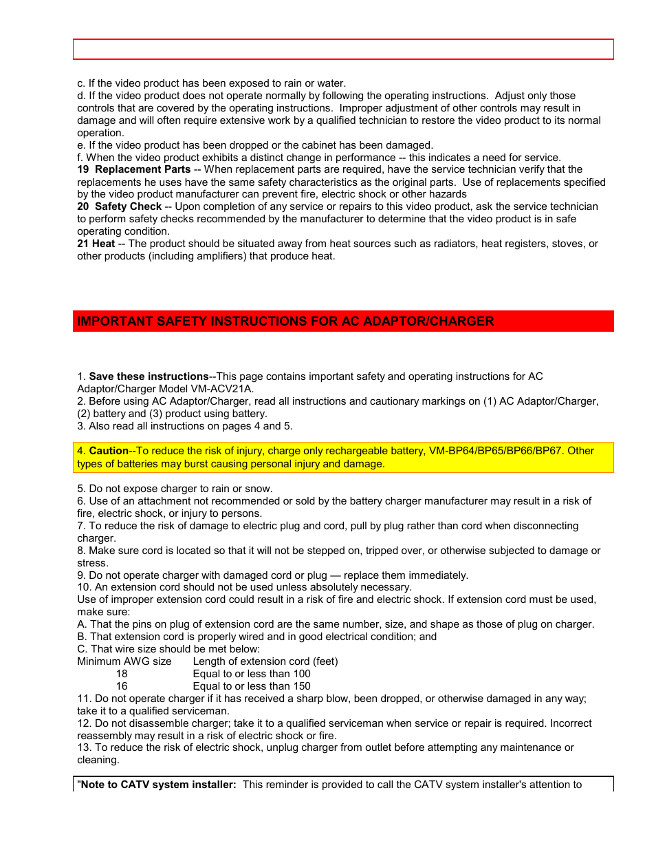 Hitachi VM7500LA User Manual | Page 8 / 59