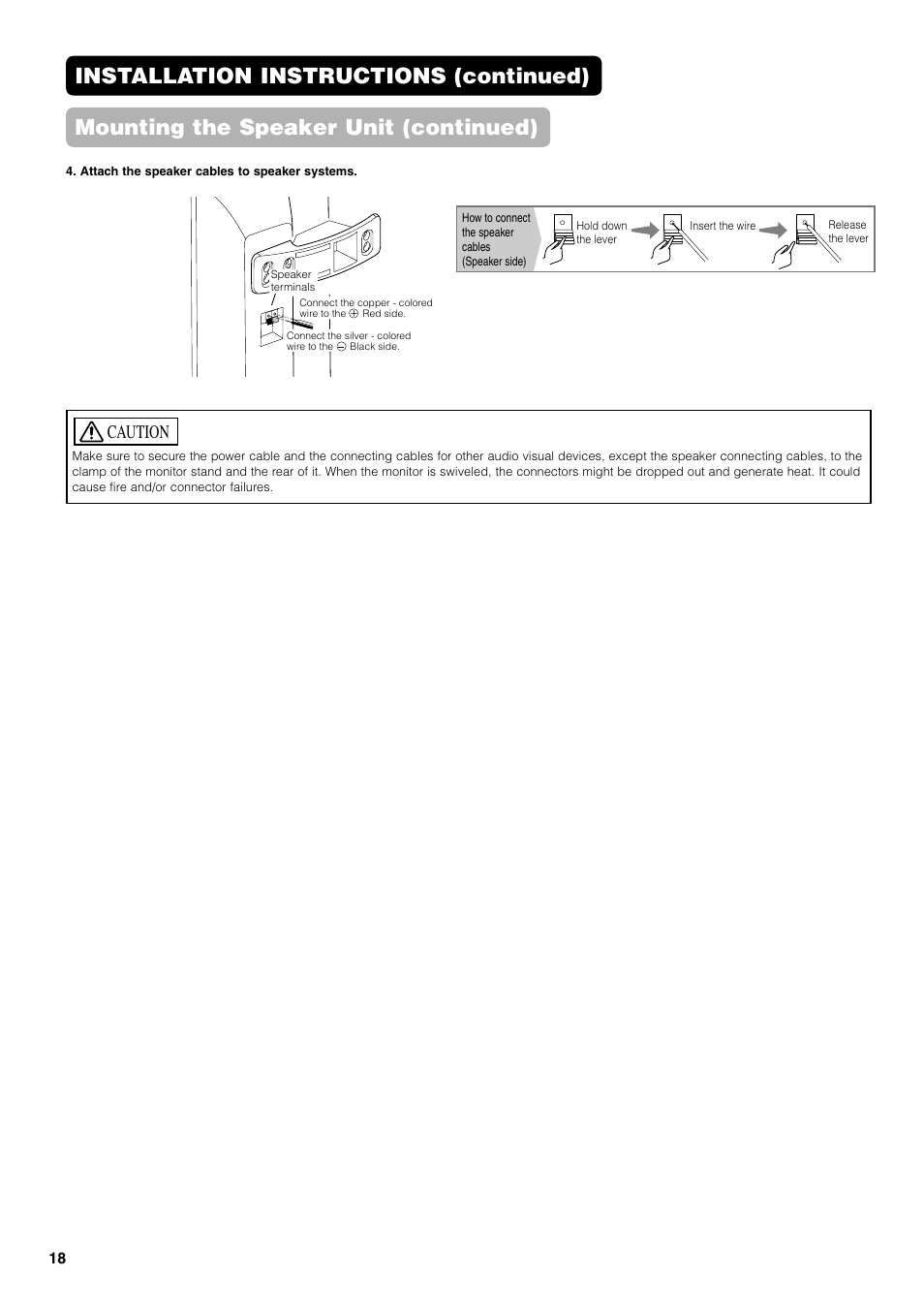 Caution | Hitachi 42PD7800 User Manual | Page 18 / 58