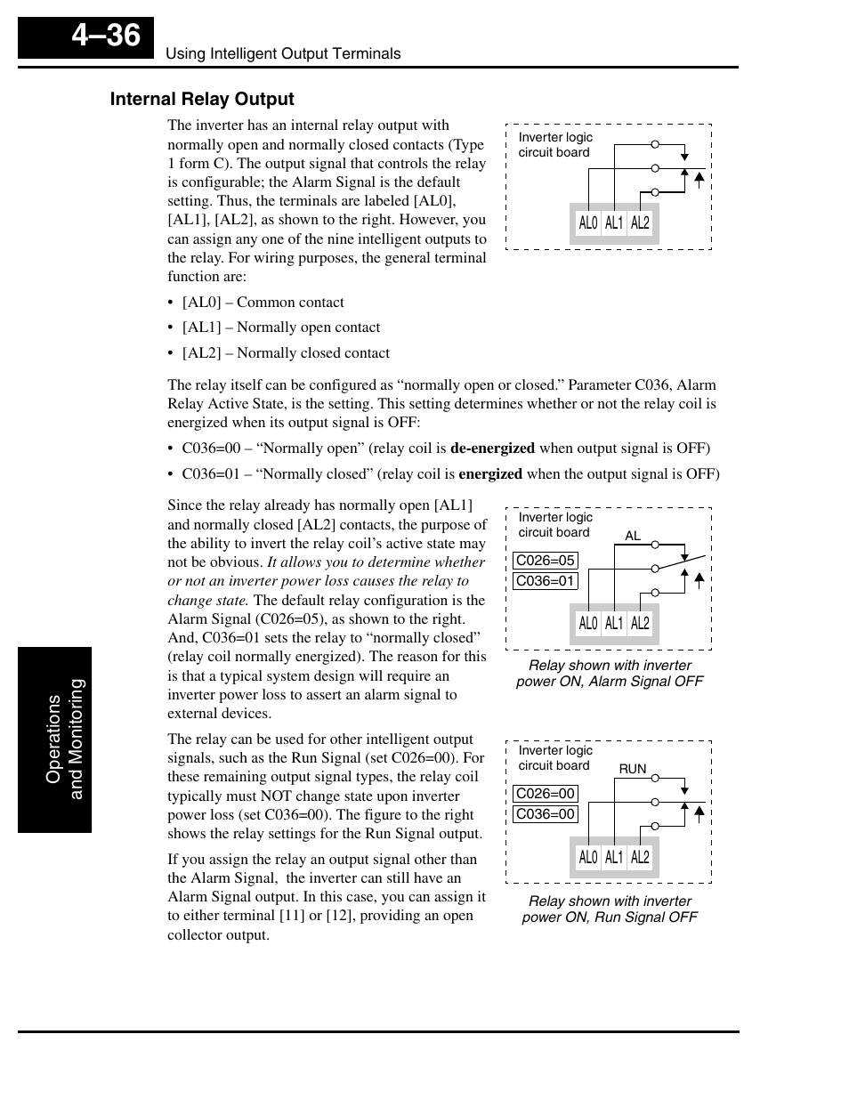 Internal relay output | Hitachi L2002 User Manual | Page 180 / 304