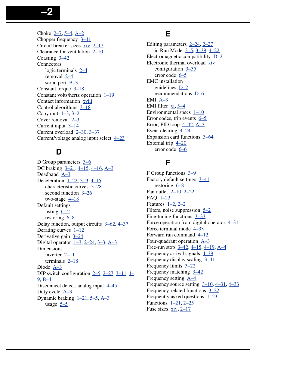Index–2 | Hitachi L2002 User Manual | Page 300 / 304