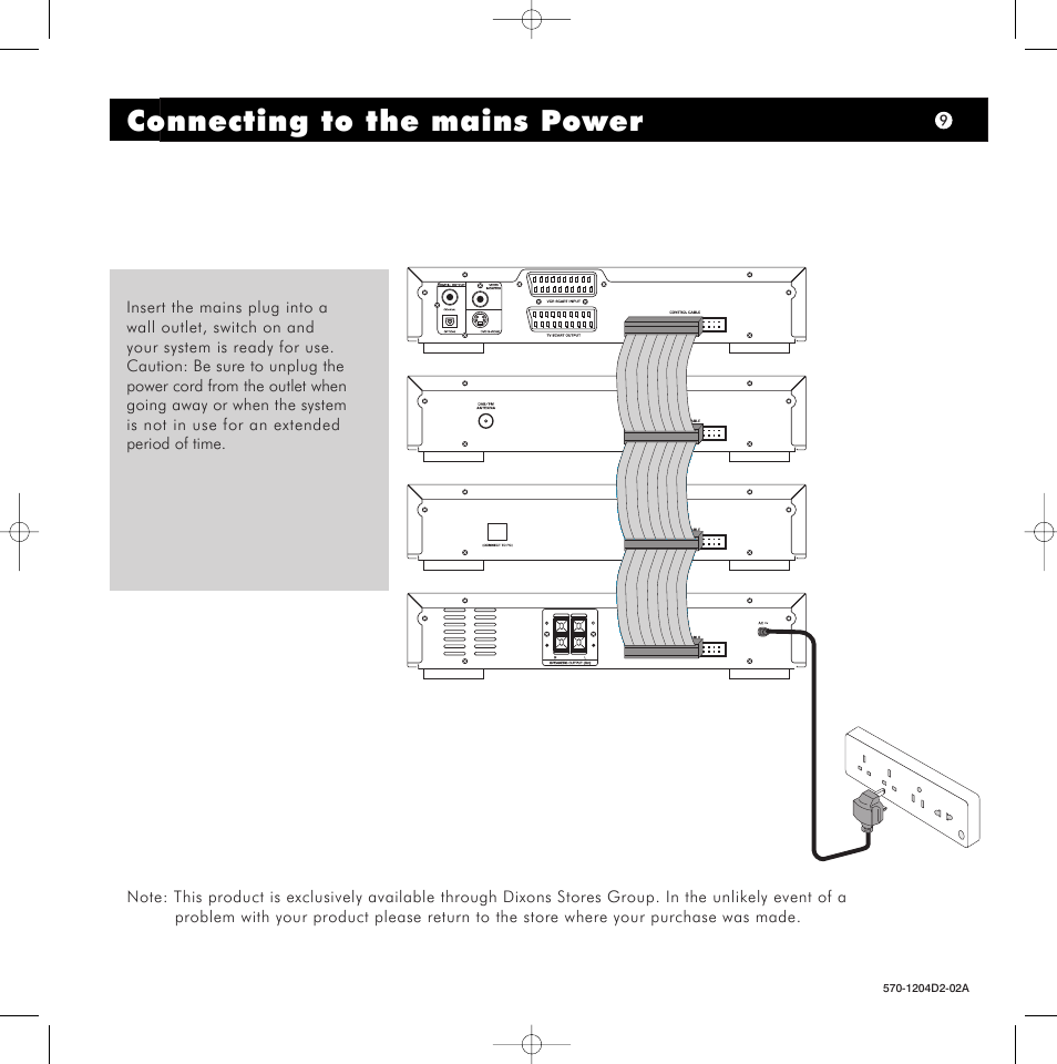 Connecting to the mains power | Hitachi AX-M140 User Manual | Page 10 / 10