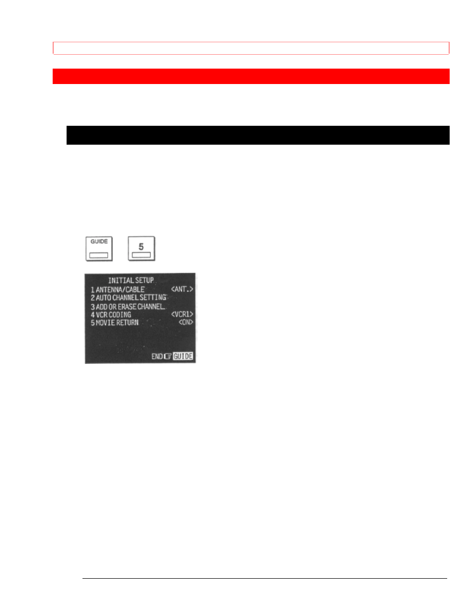 Getting started (initial setup), Setup for first-time operation | Hitachi VT-M282A User Manual | Page 22 / 59
