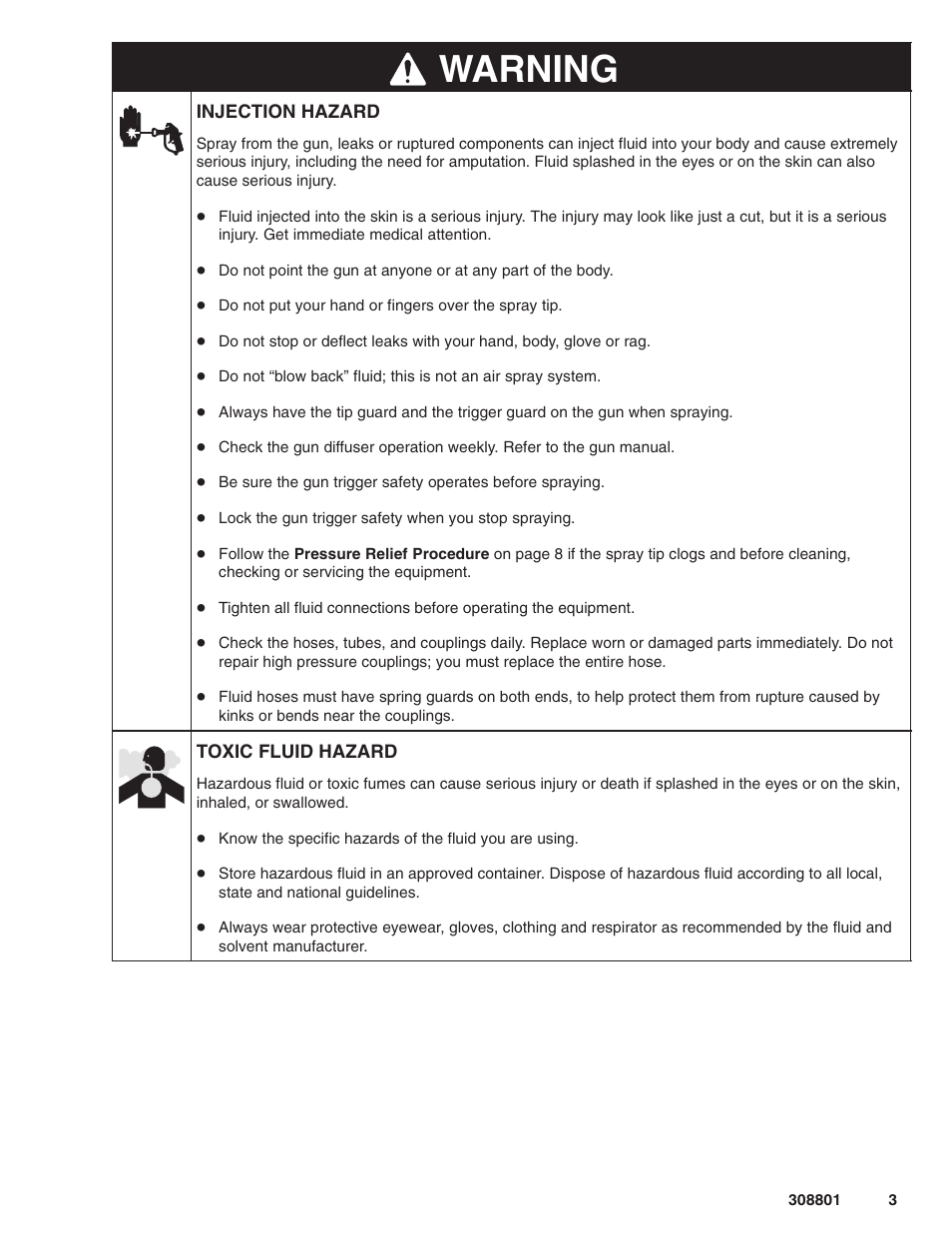 Warning | Hitachi ULTRA MAX 695 232133 User Manual | Page 3 / 36