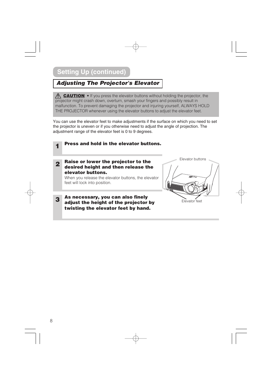 Setting up (continued) | Hitachi CP-S235 User Manual | Page 8 / 44