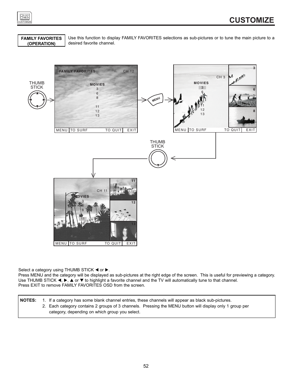 Customize | Hitachi 55DMX01WD User Manual | Page 52 / 92