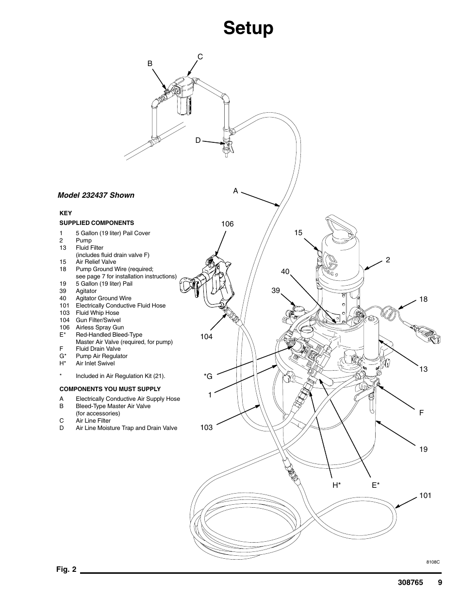 Setup | Hitachi 232437 User Manual | Page 9 / 20