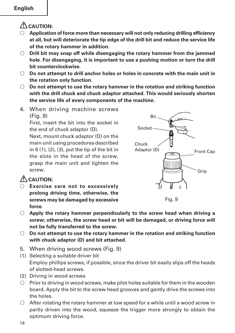 Hitachi DH 30PC User Manual | Page 14 / 76