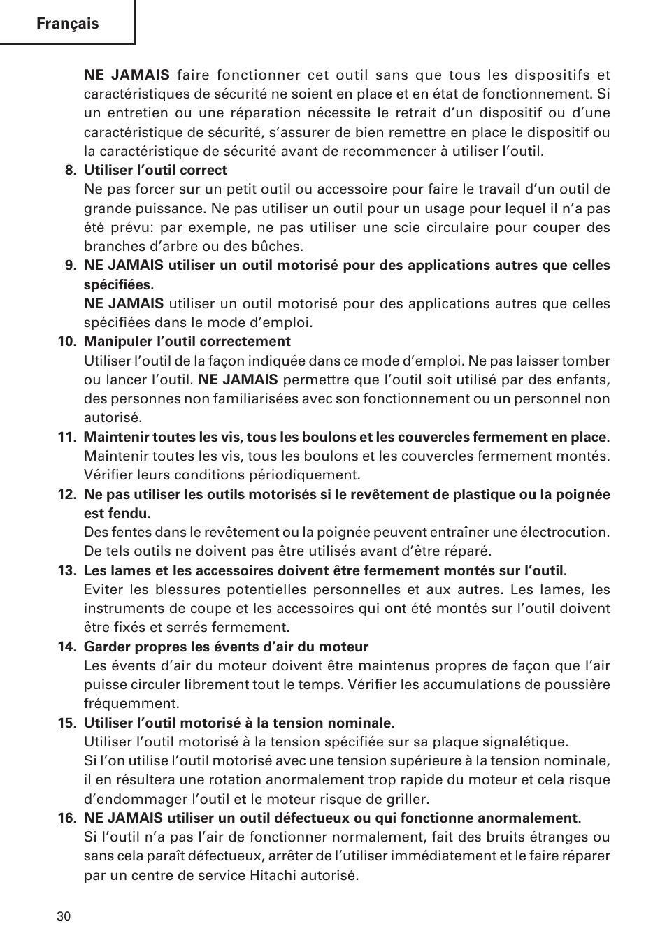 Hitachi DH 30PC User Manual | Page 30 / 76