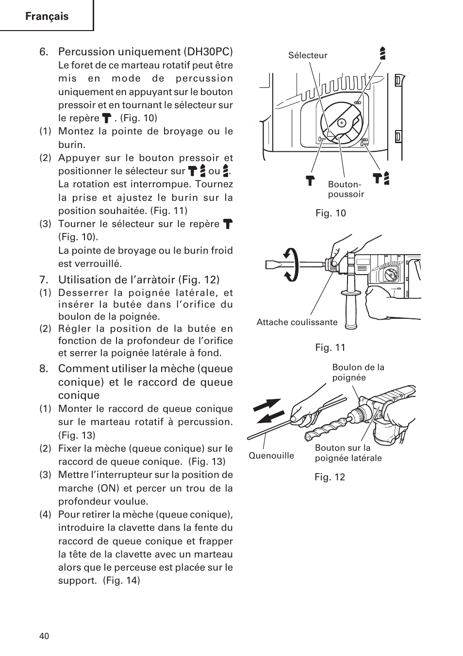 Hitachi DH 30PC User Manual | Page 40 / 76