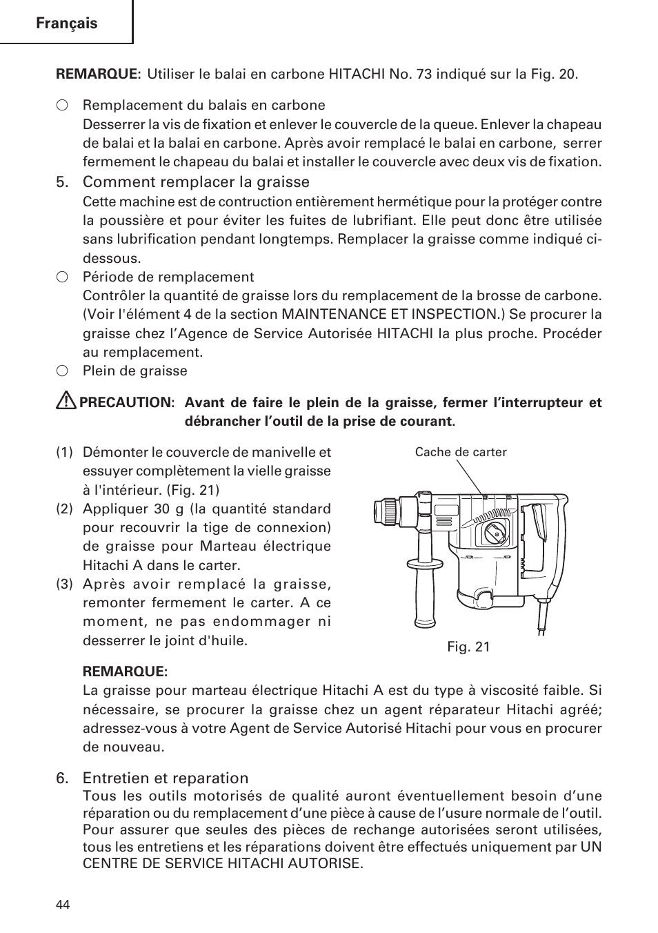 Hitachi DH 30PC User Manual | Page 44 / 76