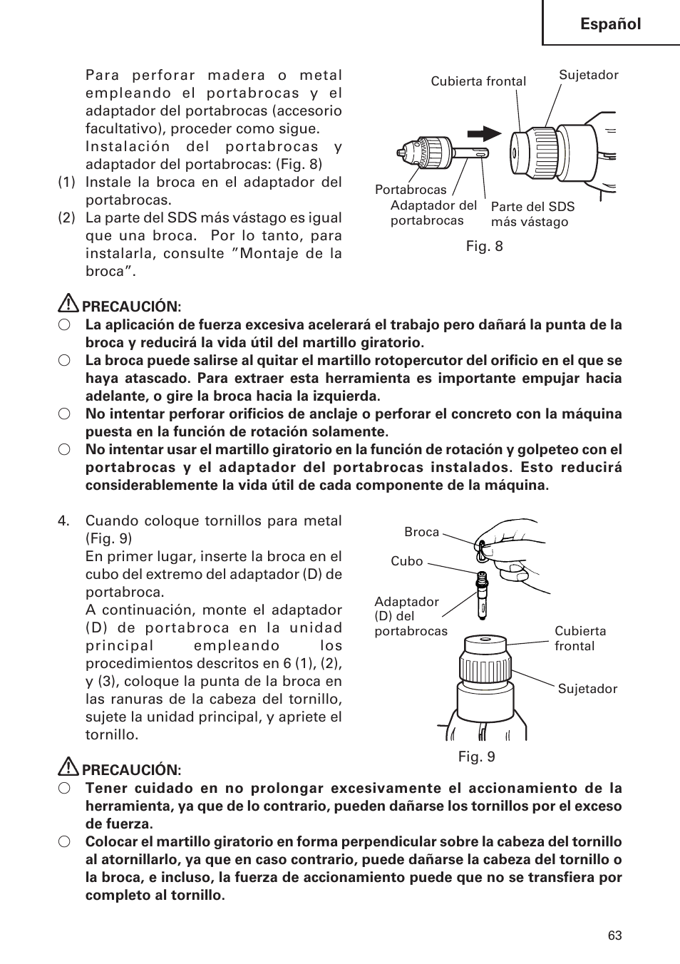 Hitachi DH 30PC User Manual | Page 63 / 76