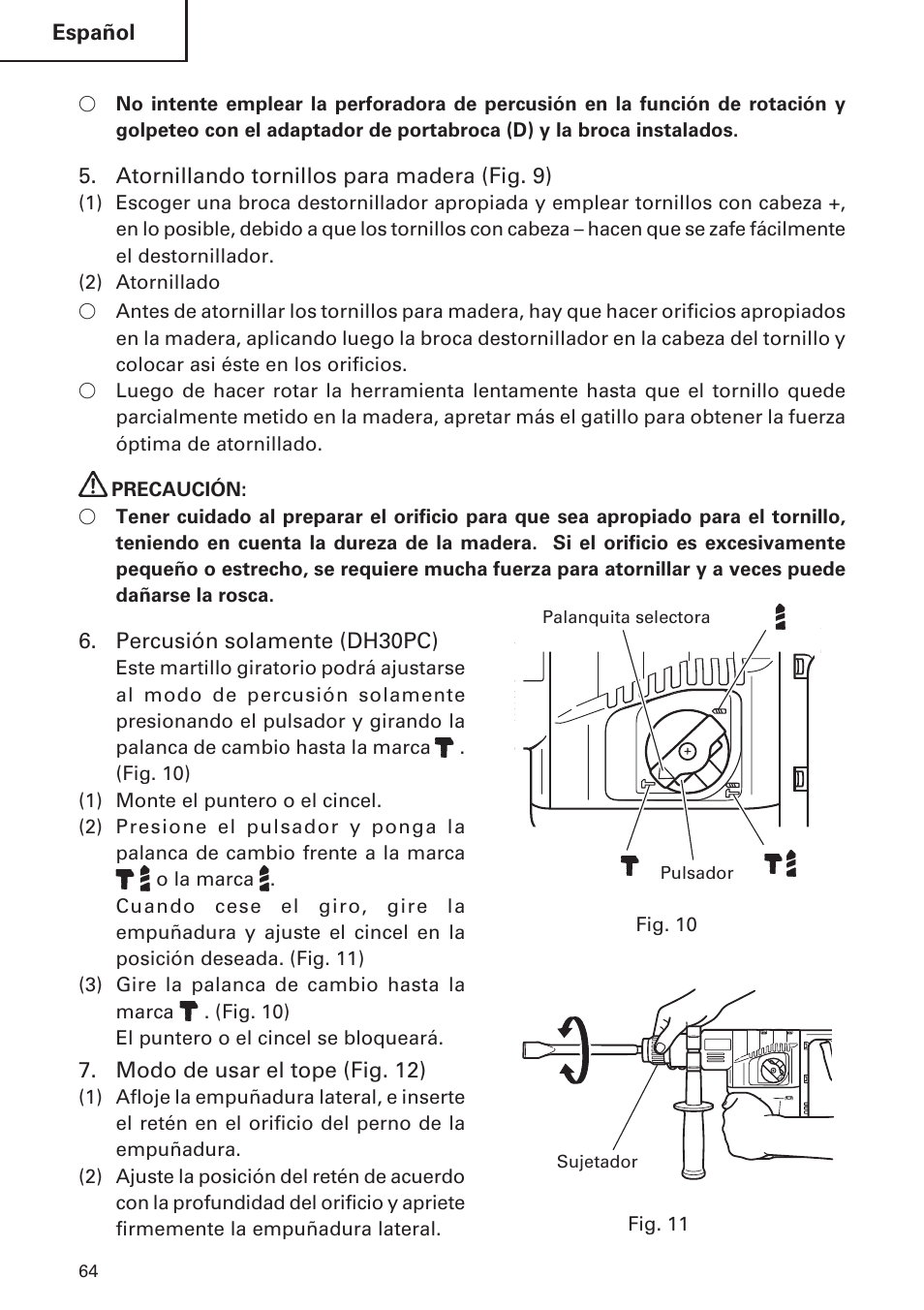 Hitachi DH 30PC User Manual | Page 64 / 76