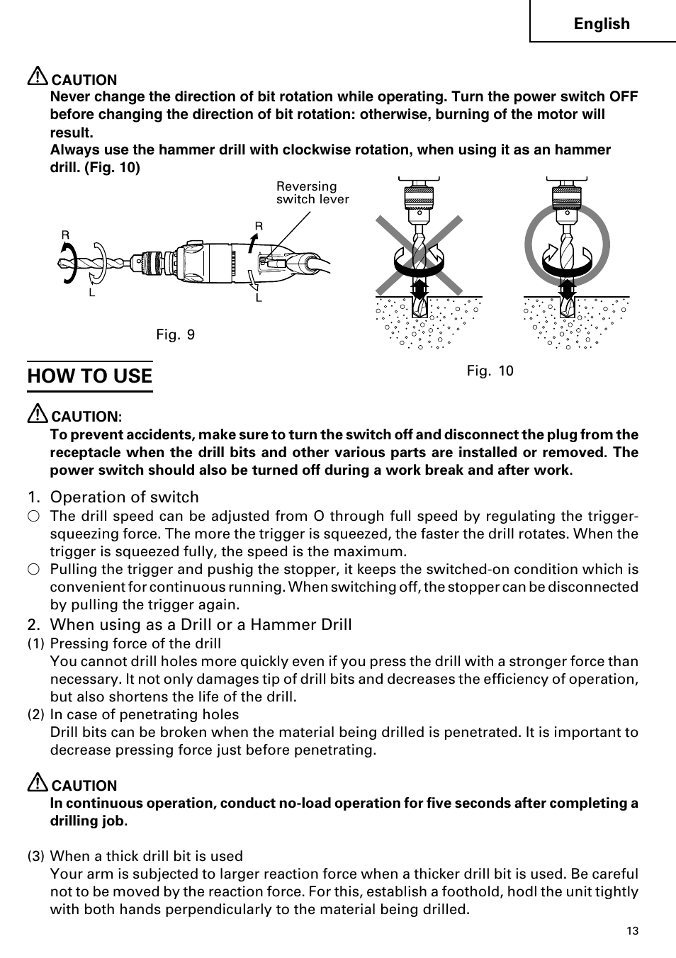 How to use | Hitachi DV 20VB User Manual | Page 13 / 44