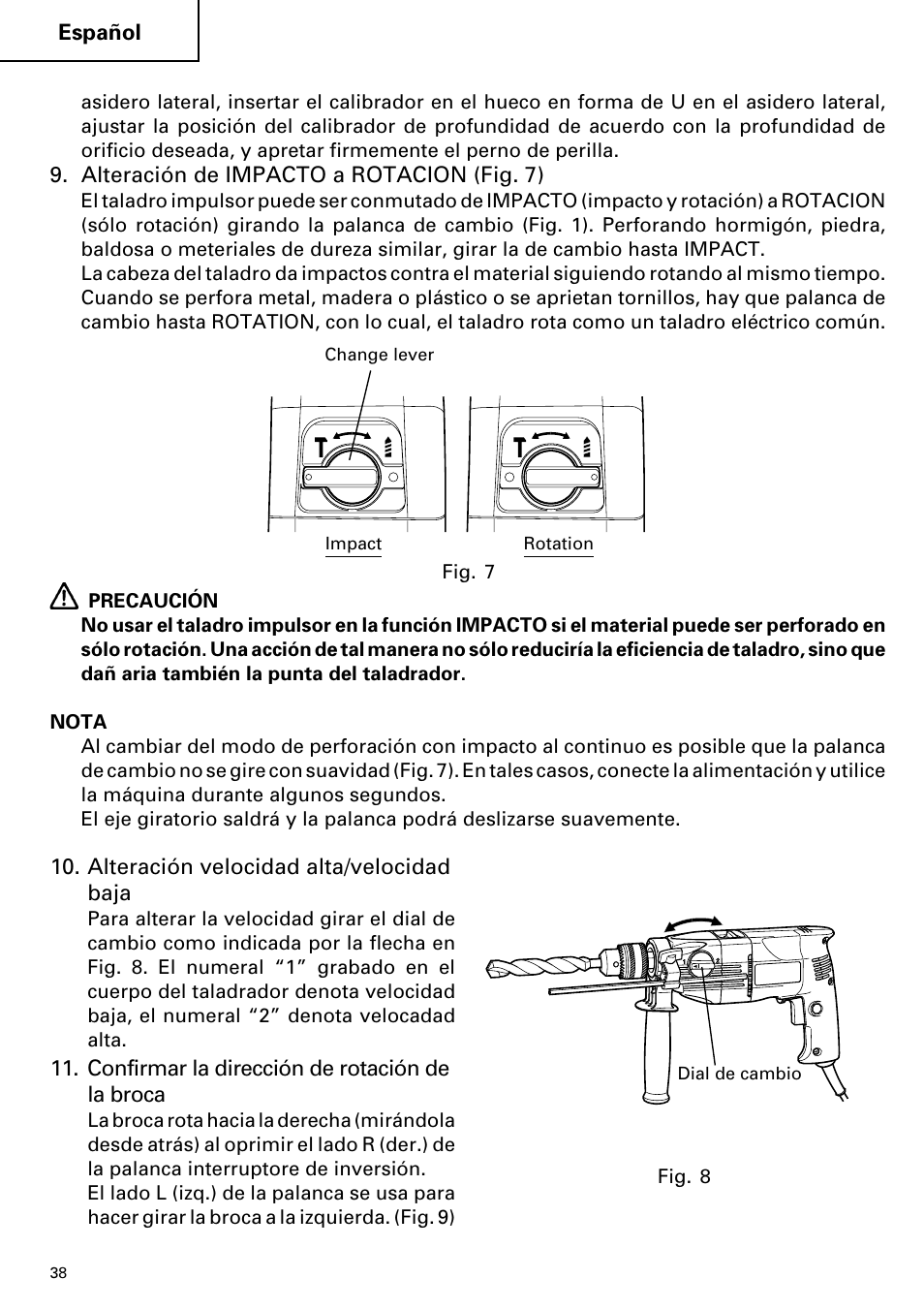 Hitachi DV 20VB User Manual | Page 38 / 44