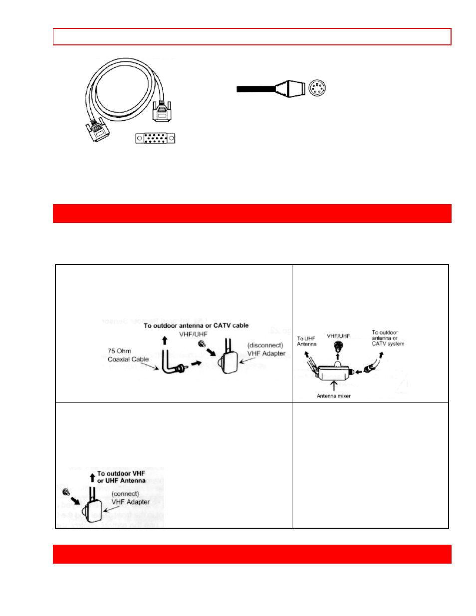 Hookup cables and connectors front panel controls, Hookup cables and connectors, Front panel controls | Hitachi 27MM20B User Manual | Page 10 / 17