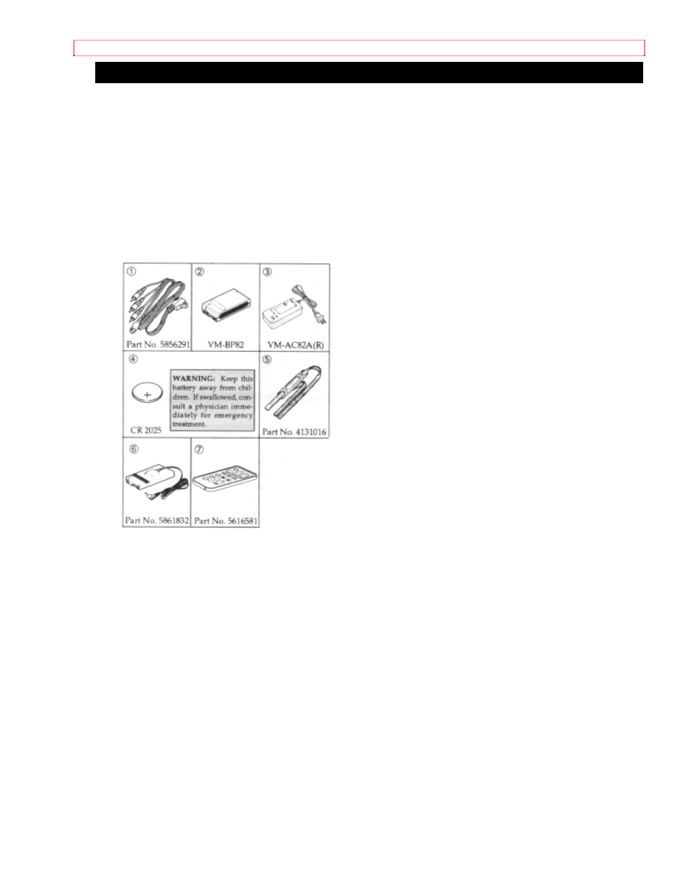 Components and accessories | Hitachi VM-H57A User Manual | Page 14 / 63