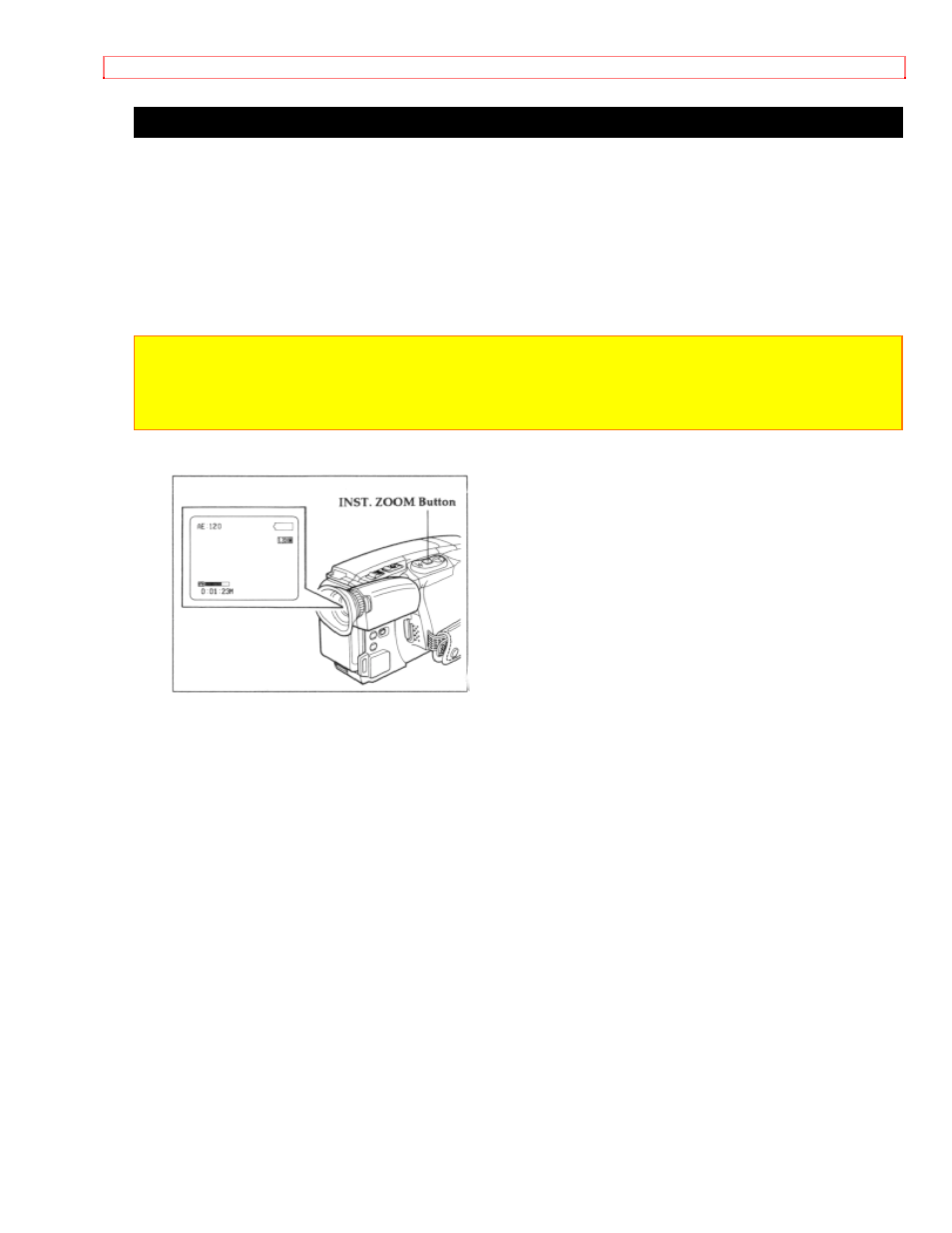 Using the inst. zoom (instant zoom) button | Hitachi VM-H57A User Manual | Page 41 / 63