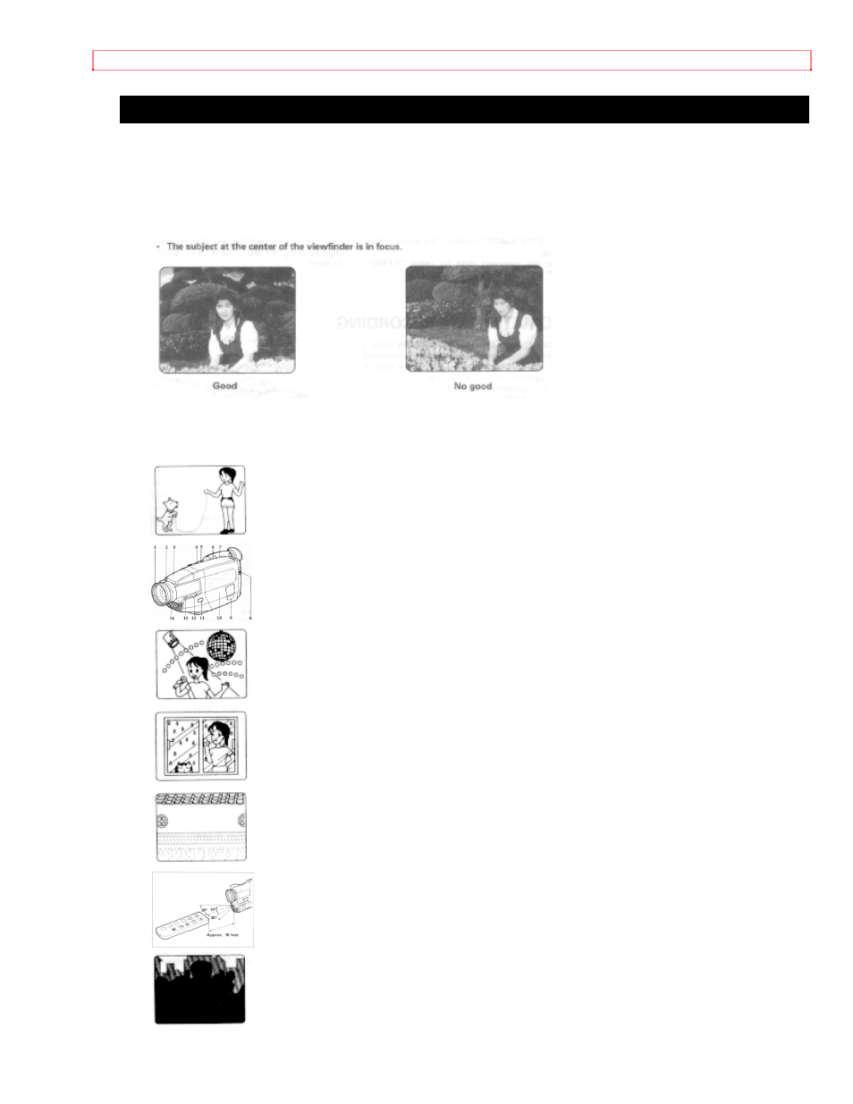 Using auto focus | Hitachi VM-H57A User Manual | Page 42 / 63