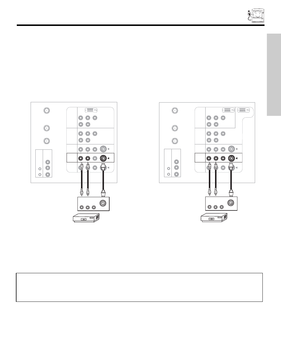 Connecting external video sources, First time use | Hitachi 57X500 User Manual | Page 17 / 80