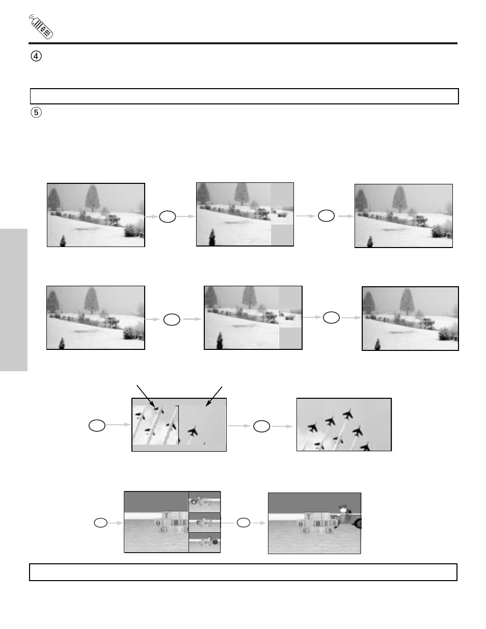 Picture-in-picture (pip), The remote control, Main picture sub picture | Hitachi 57X500 User Manual | Page 36 / 80