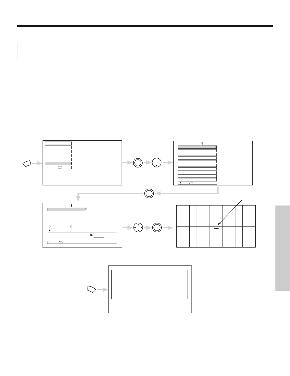 Setup, On-screen displa y, Adjustment point cursor | Hitachi 57X500 User Manual | Page 65 / 80